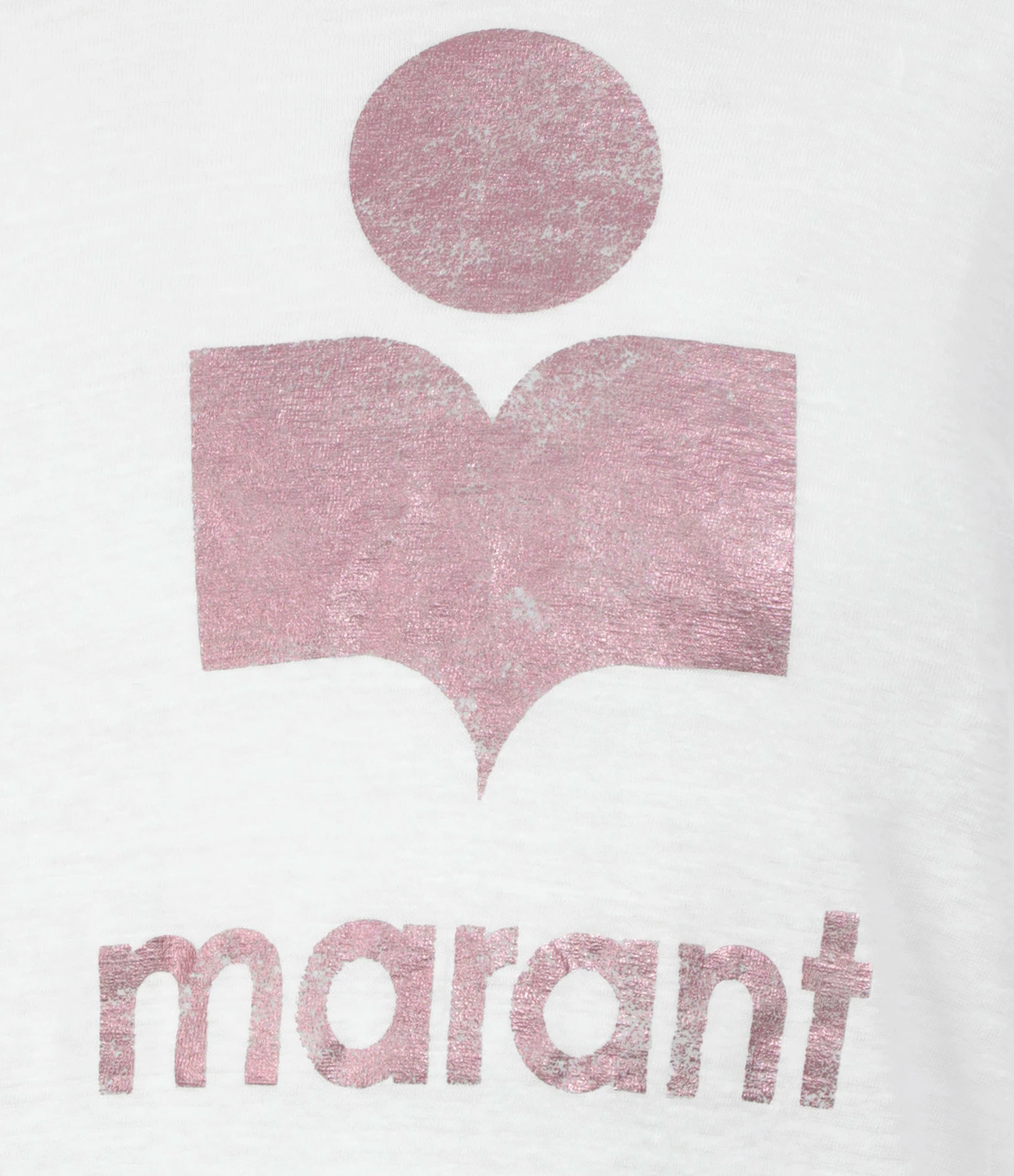 MARANT ÉTOILE Tee-shirt Klowia Lin Blanc Rose – Image 2