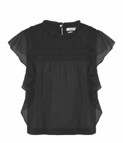 MARANT ÉTOILE Top Layona Coton Organique Noir