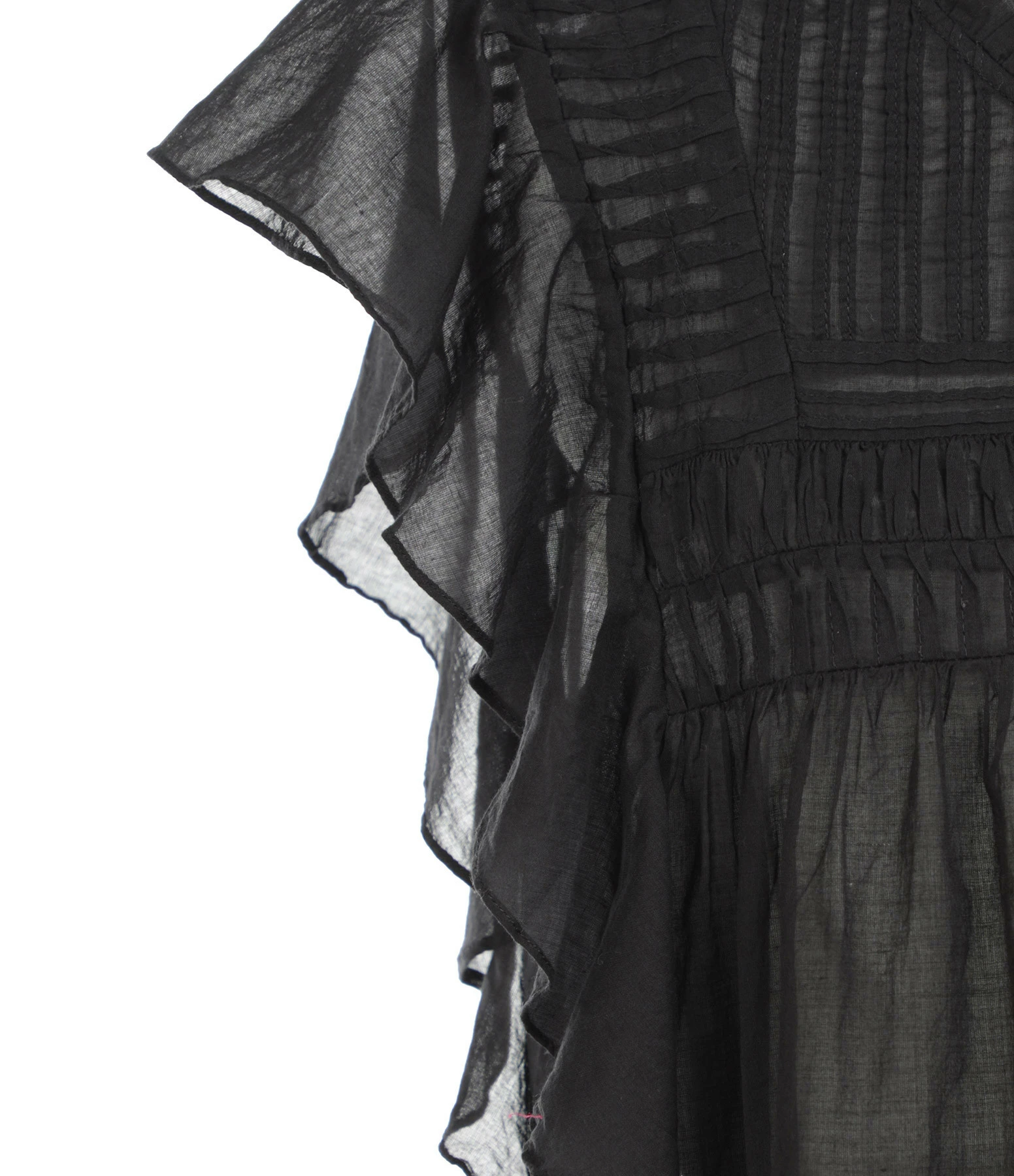 MARANT ÉTOILE Top Layona Coton Organique Noir – Image 2