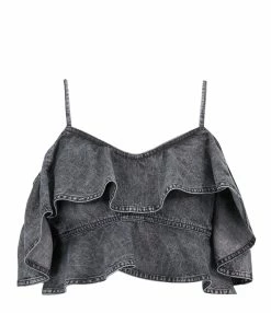 MARANT ÉTOILE Top Voloteo Coton Gris