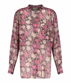 MARANT ÉTOILE Chemise Mexika Coton Imprimé Rose