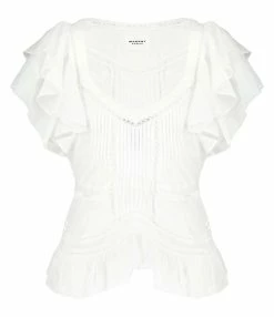 MARANT ÉTOILE Top Madrana Coton Blanc
