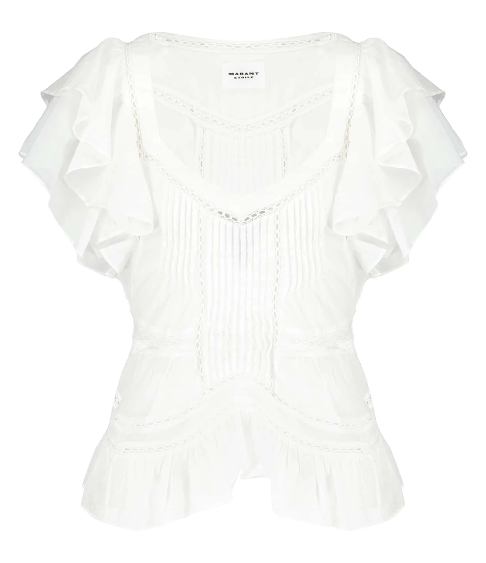 MARANT ÉTOILE Top Madrana Coton Blanc