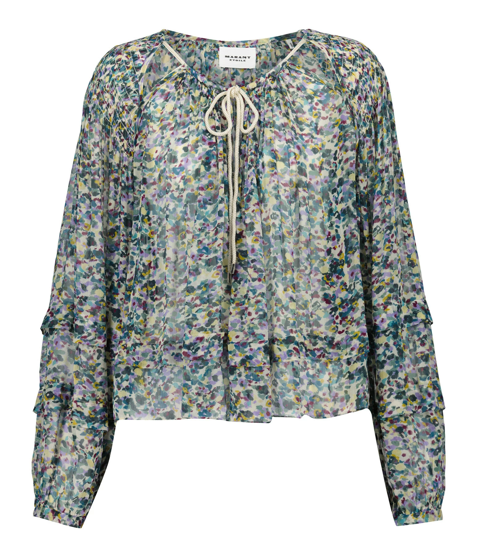 MARANT ÉTOILE Blouse Felipa Imprimé Vert Écru