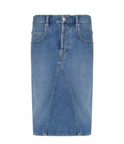 MARANT ÉTOILE Jupe Fiali Coton Bleu Clair