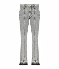 MARANT ÉTOILE Jean Sulanoa Coton Gris Clair