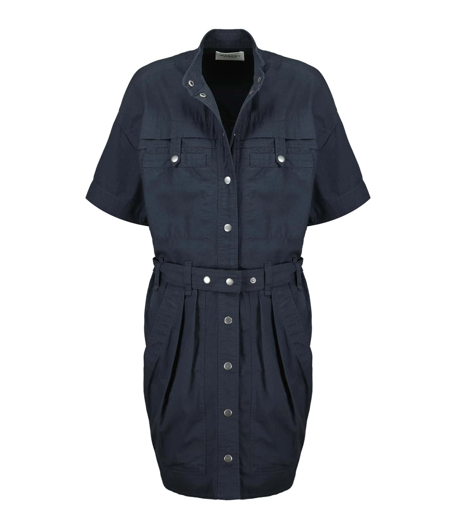 MARANT ÉTOILE Robe Rime Coton Noir Délavé