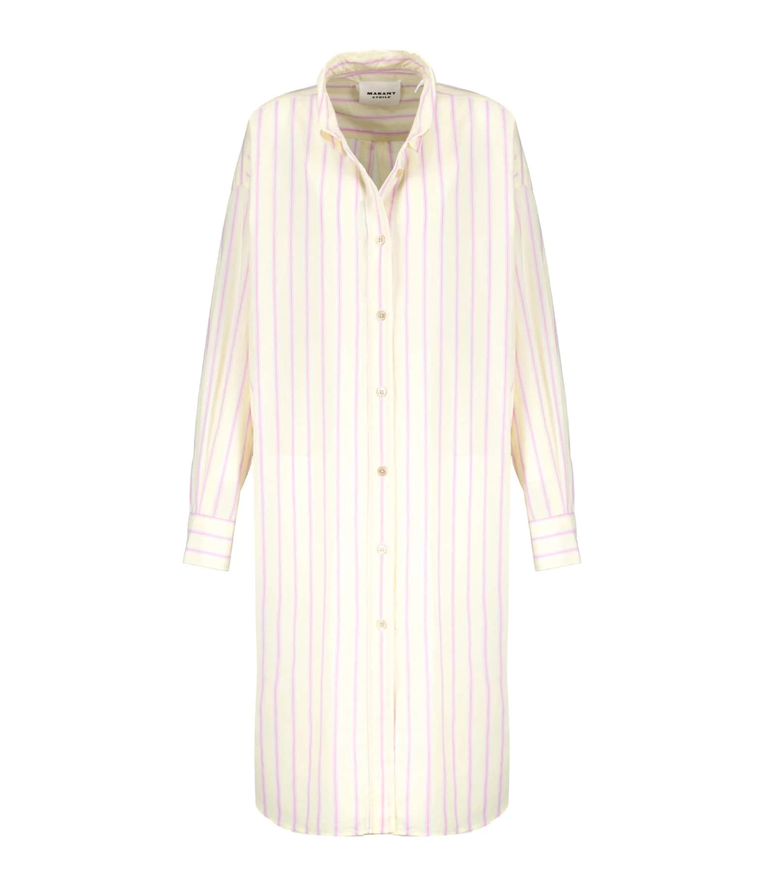 MARANT ÉTOILE Robe Seen Coton Jaune Rose