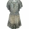 MARANT ÉTOILE Robe Florise Imprimé Vert Écru 1 MARANT ÉTOILE Robe Florise Imprimé Vert Écru -Boutique de vente ZIMMERMANN imare49750 pck20230206 1 1