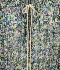 MARANT ÉTOILE Robe Florise Imprimé Vert Écru -Boutique de vente ZIMMERMANN imare49750 pck20230206 2 1