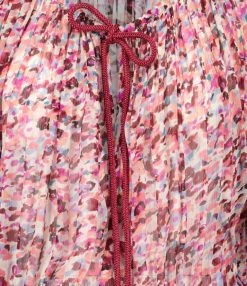 MARANT ÉTOILE Robe Florise Imprimé Framboise Écru -Boutique de vente ZIMMERMANN imare49751 pck20230206 2 1