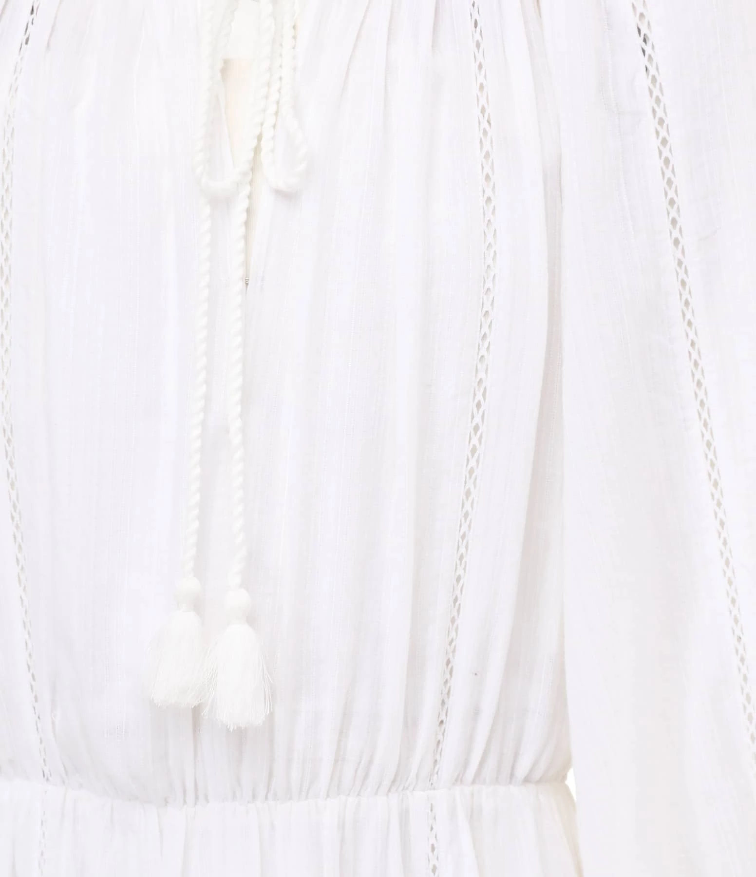 MARANT ÉTOILE Robe Longue Latifa Coton Blanc – Image 2