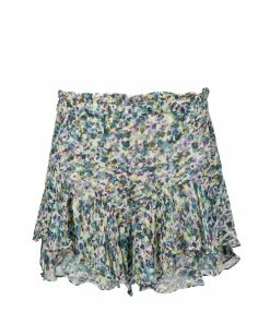 MARANT ÉTOILE Short Sornel Imprimé Vert Écru