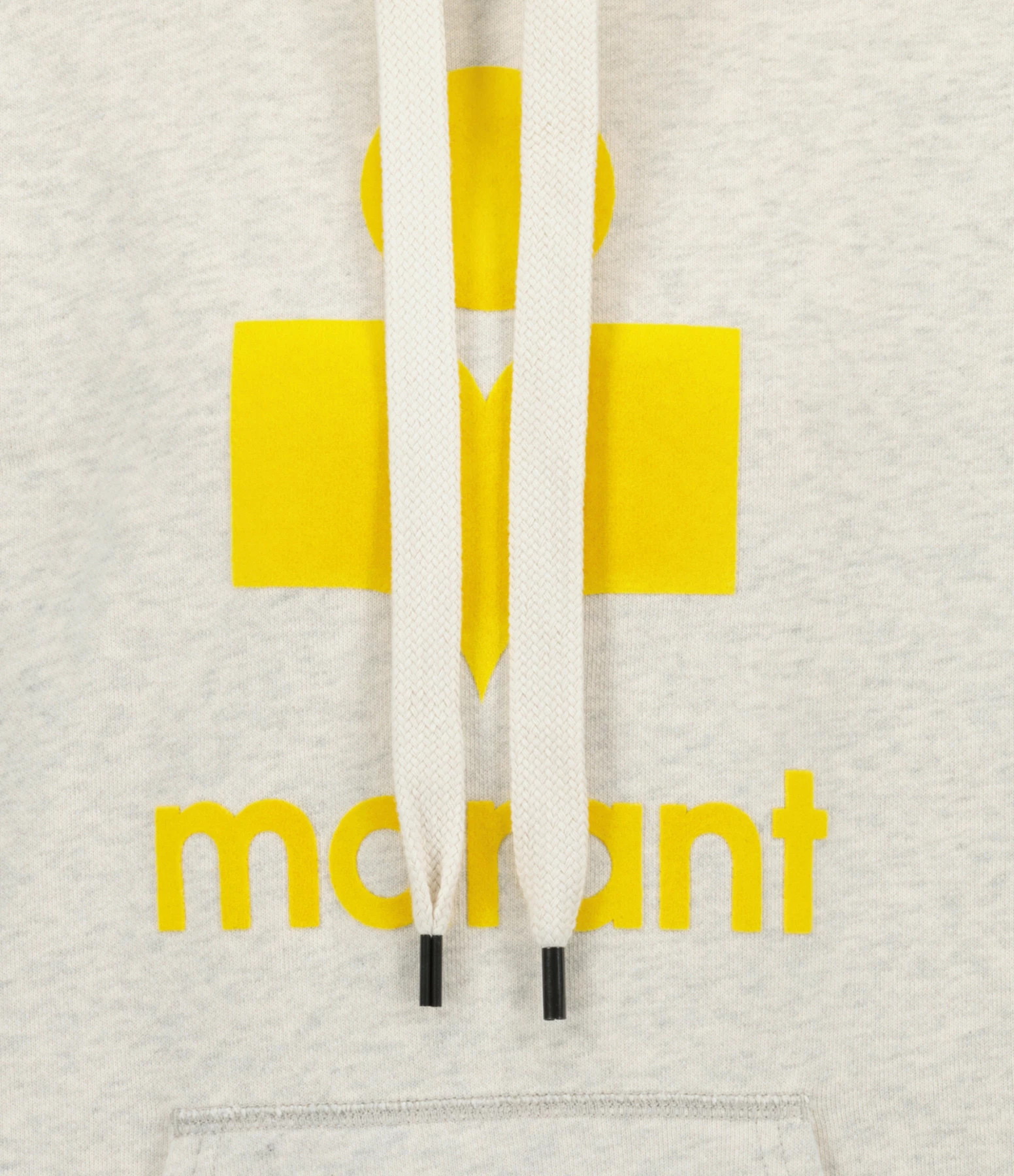 MARANT ÉTOILE Sweatshirt Mansel Coton Écru Jaune – Image 2