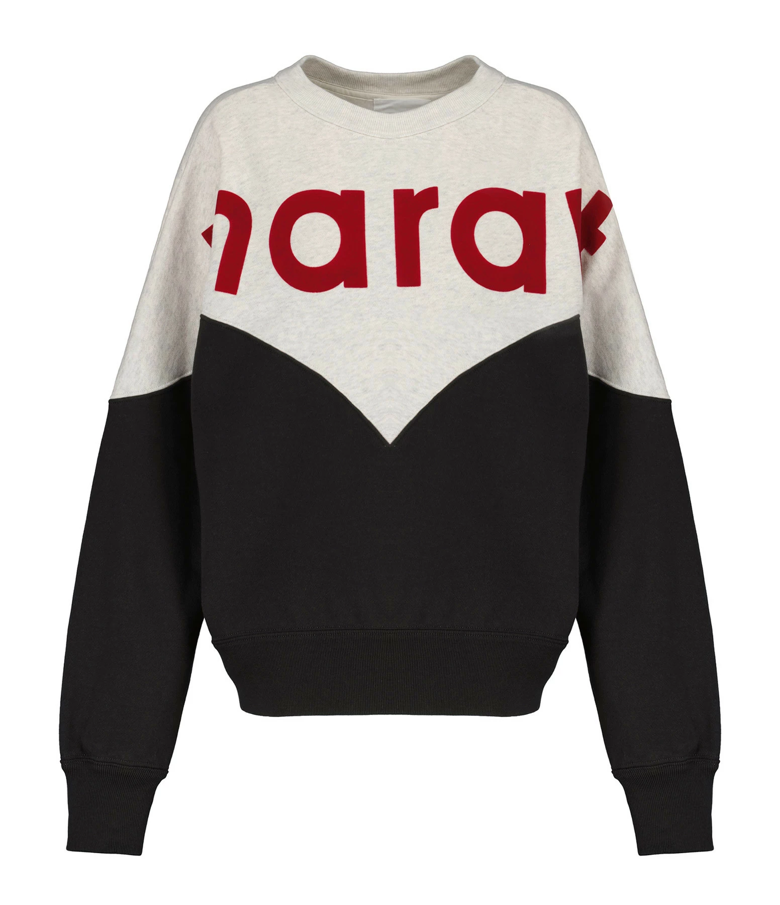 MARANT ÉTOILE Sweatshirt Houston Coton Noir Délavé Rouge