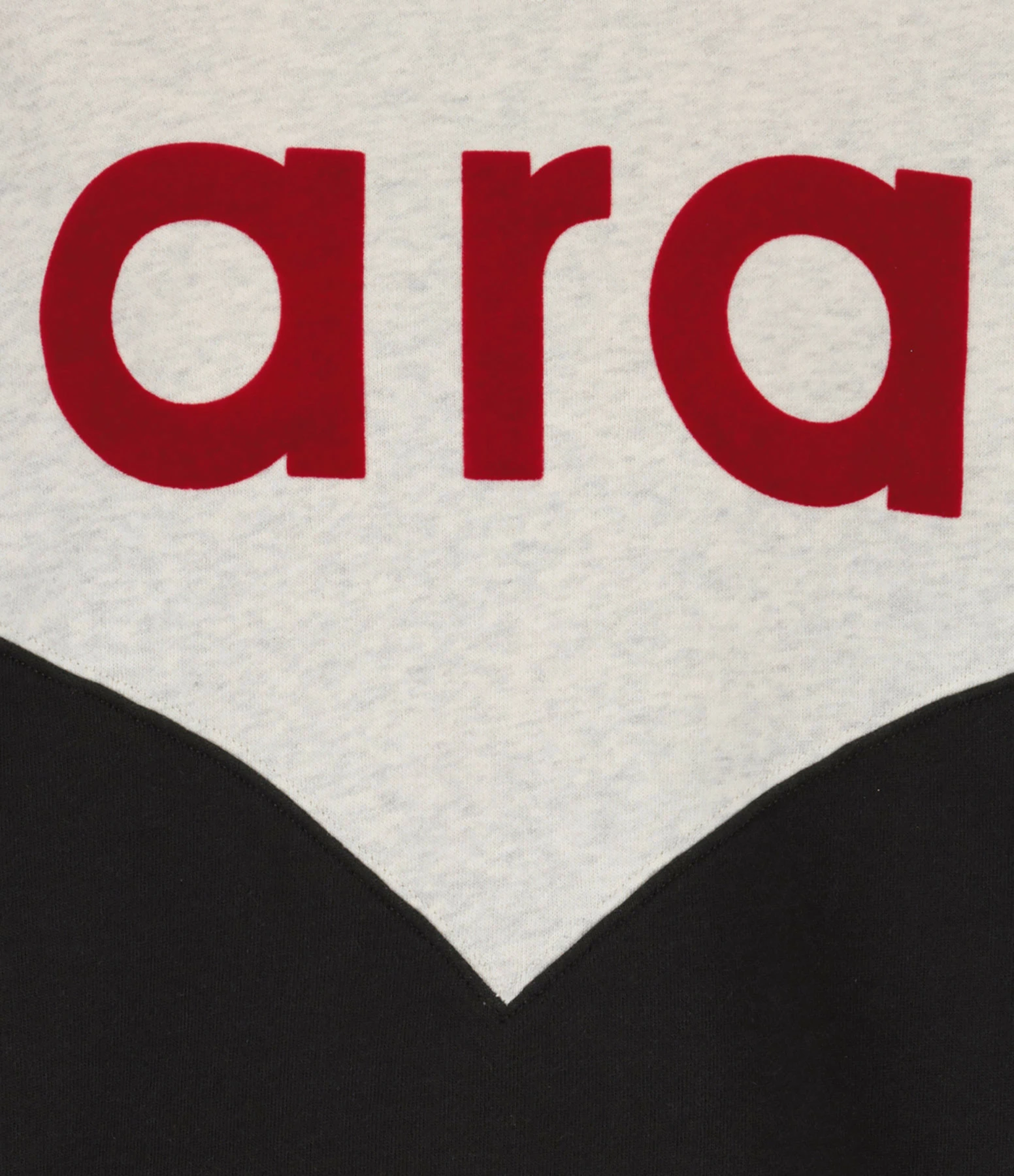 MARANT ÉTOILE Sweatshirt Houston Coton Noir Délavé Rouge – Image 2