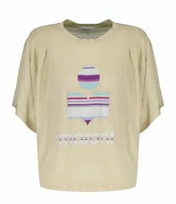 MARANT ÉTOILE Tee-shirt Kyanza Lin Écru