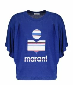 MARANT ÉTOILE Tee-shirt Kyanza Lin Indigo