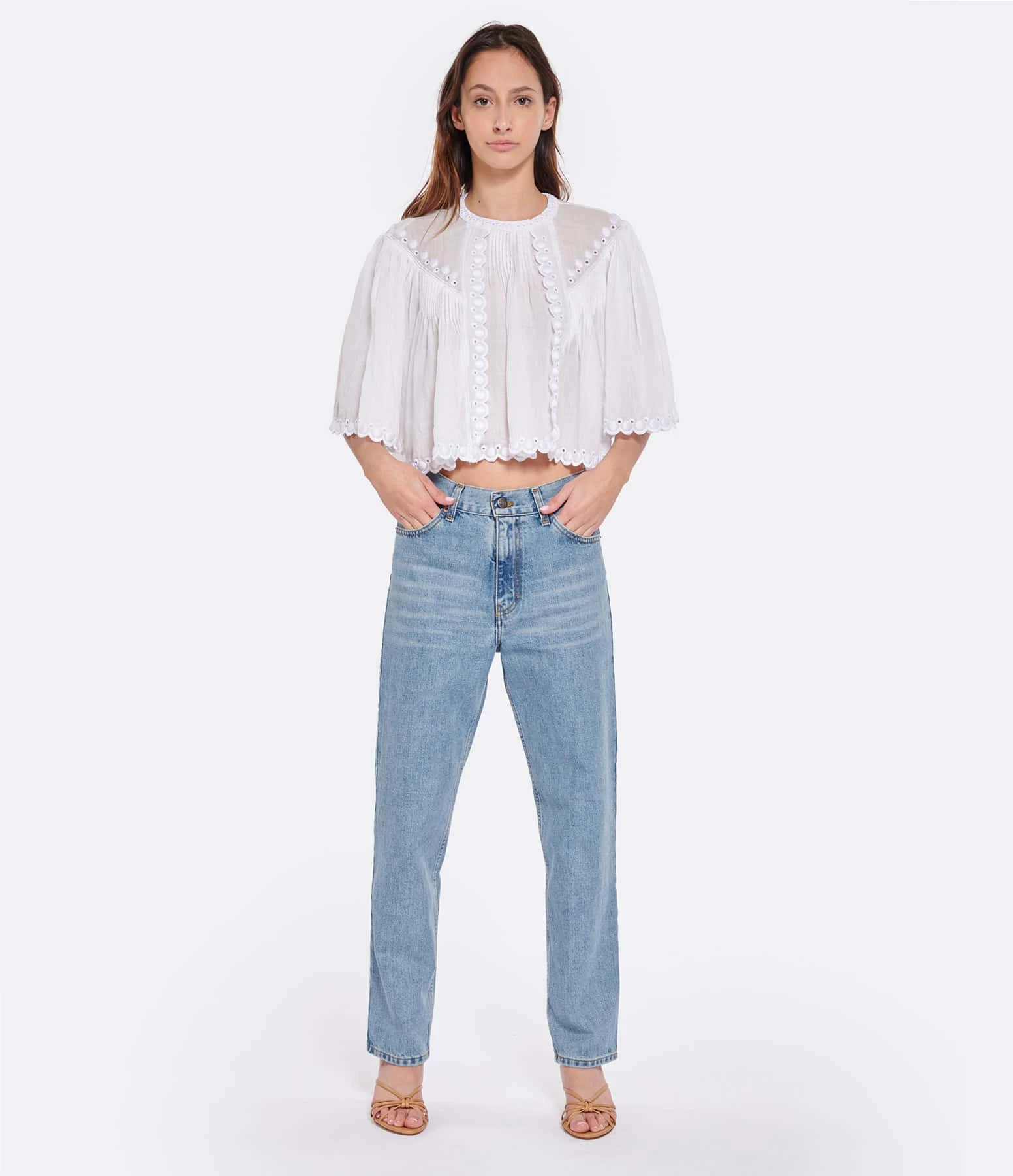 Isabel Marant Top Ogalice Ramie Blanc – Image 6
