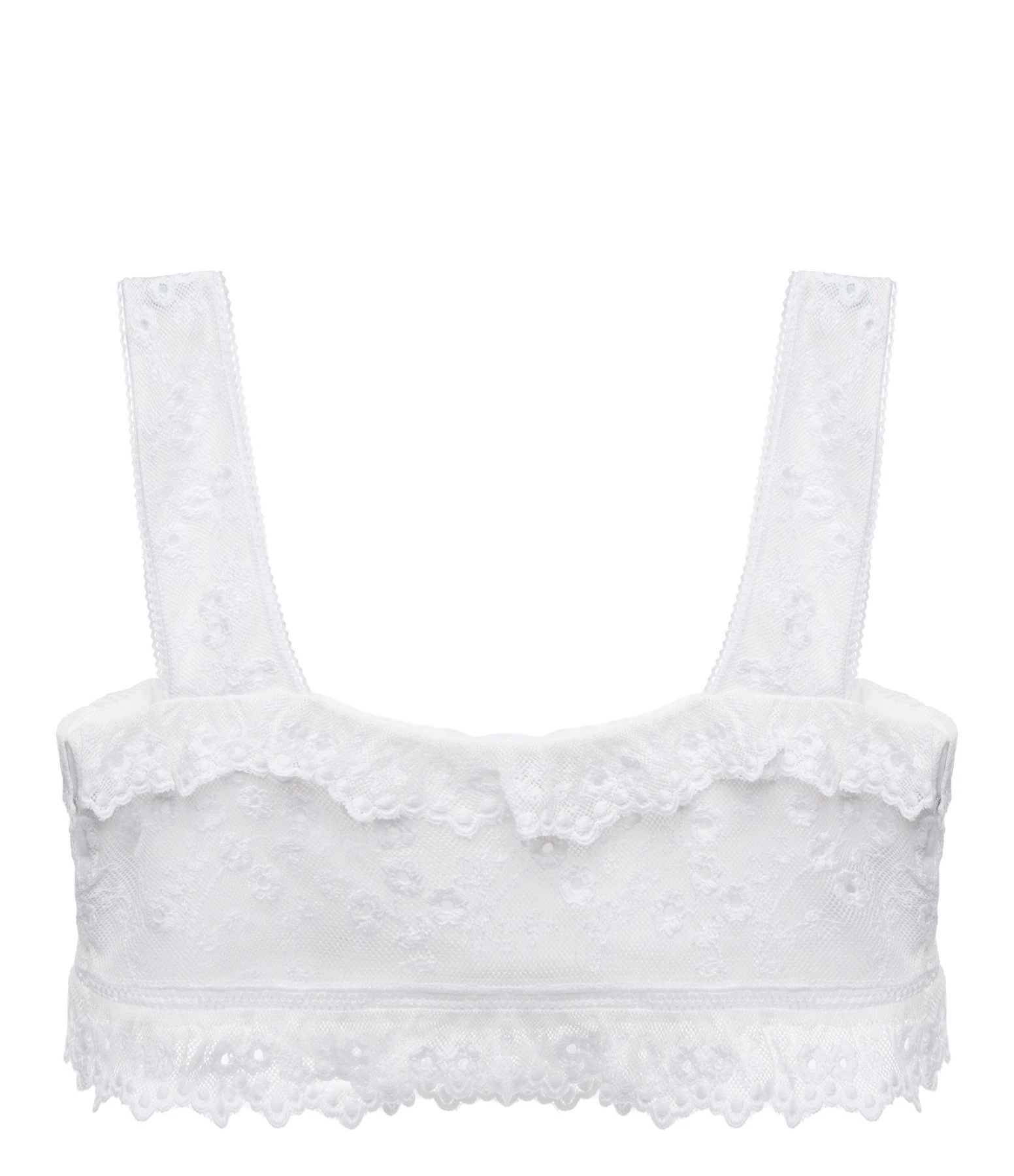 Isabel Marant Top Mecelia Dentelle Blanc