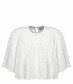Isabel Marant Top Ogalice Ramie Blanc