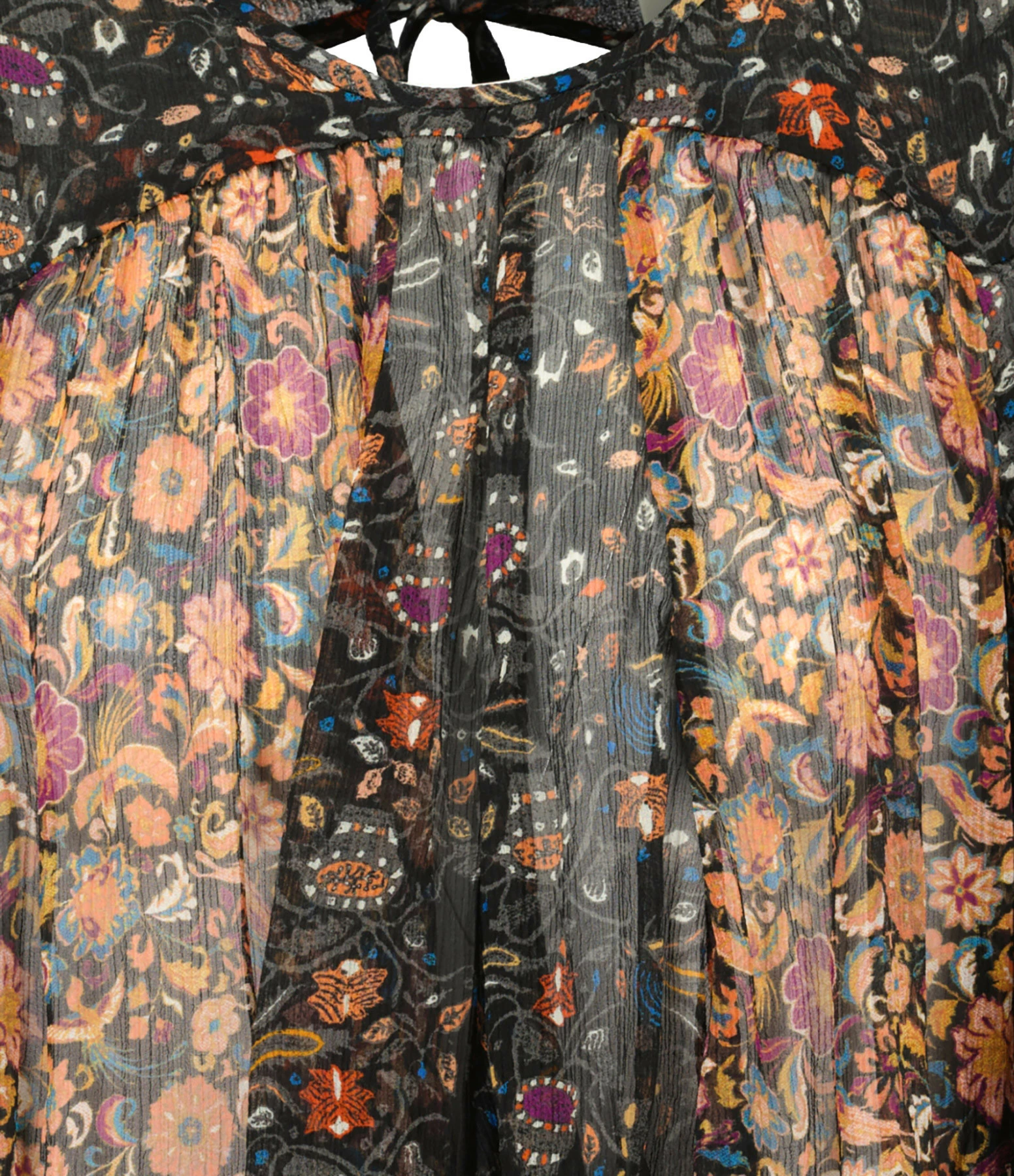 Isabel Marant Top Oriane Soie Imprimé Orange – Image 2