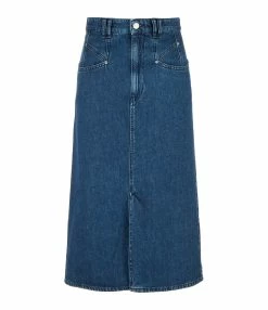 Isabel Marant Jupe Dipoma Coton Bleu Navy