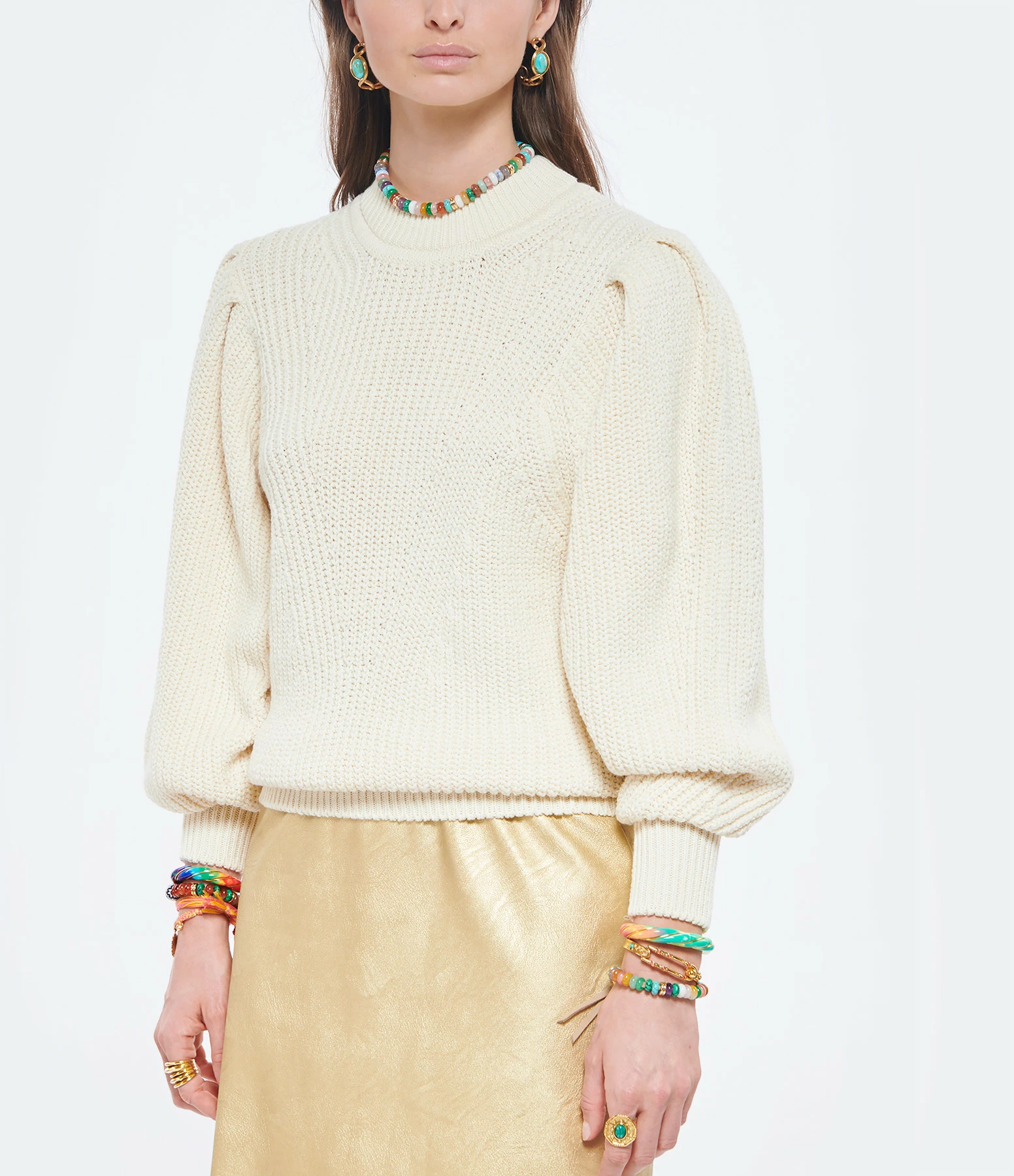 Isabel Marant Pull Adele Laine Écru – Image 3