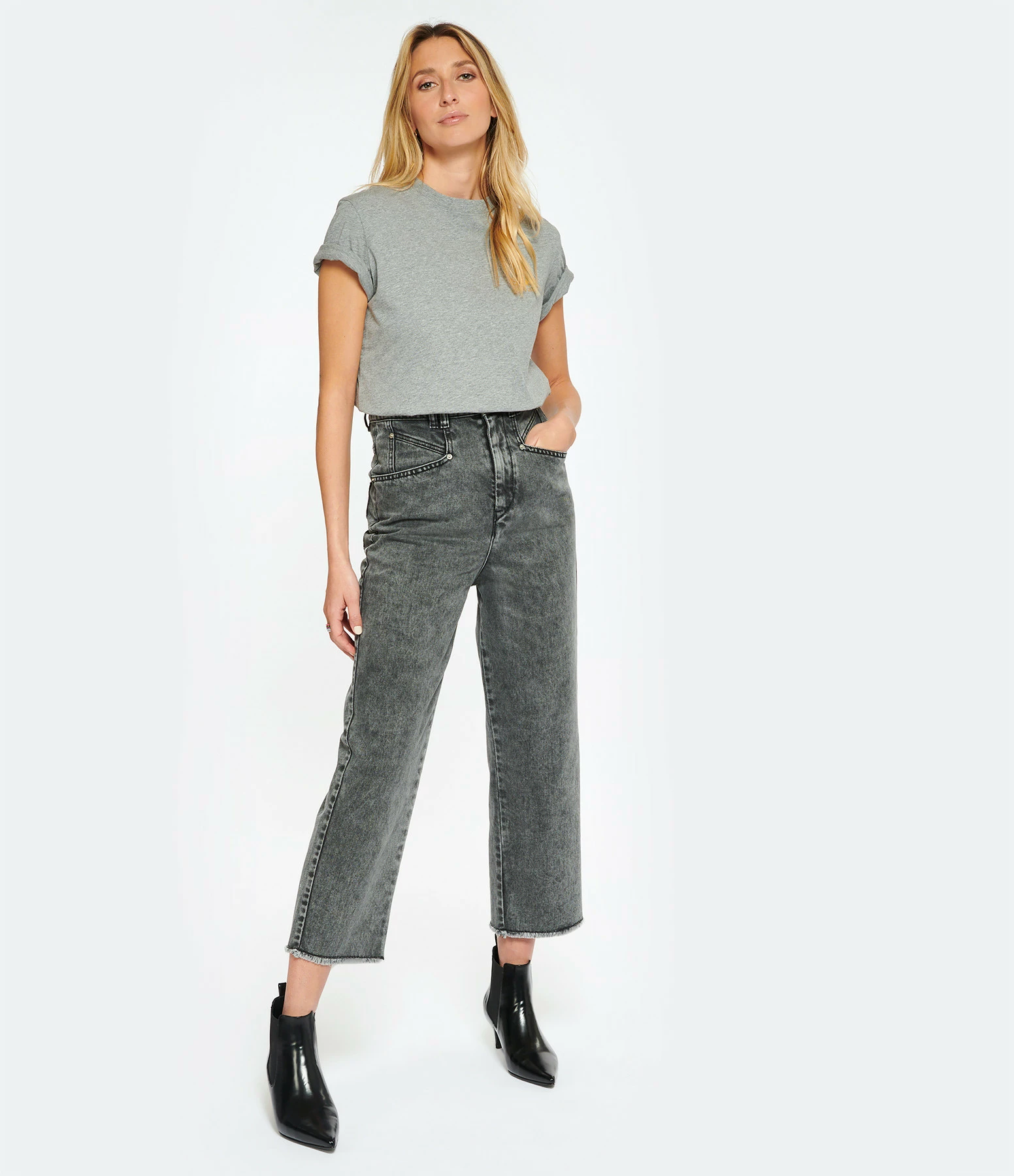 Isabel Marant Jean Dilali Coton Gris – Image 2