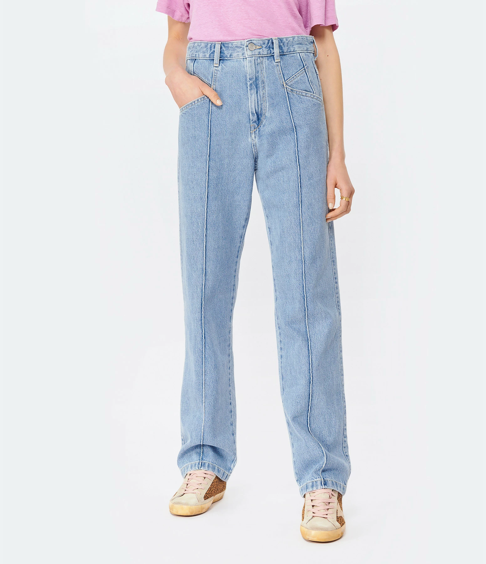 Isabel Marant Jean Nadege Coton Bleu Clair – Image 4