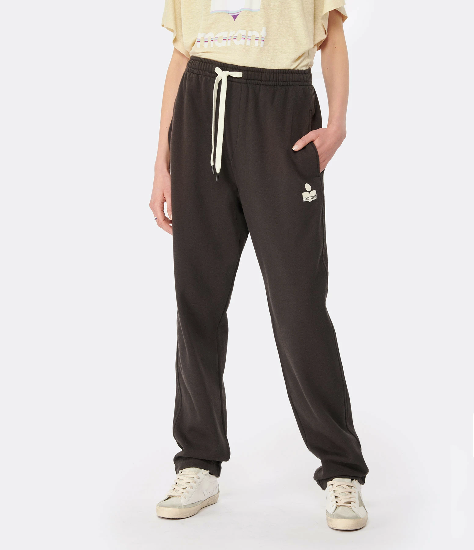 Isabel Marant Jogging Homme Mailesco Coton Noir Délavé 6 Isabel Marant Jogging Homme Mailesco Coton Noir Délavé – Image 4