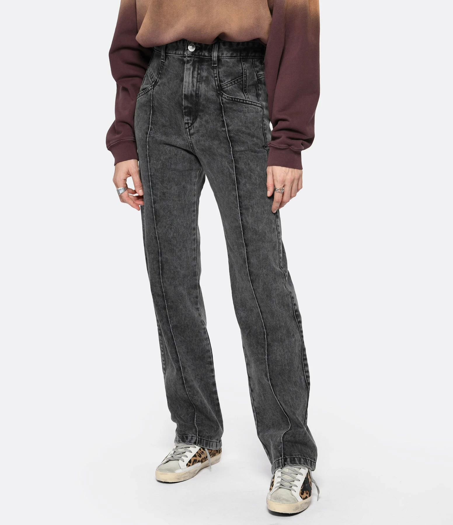 Isabel Marant Jean Nadege Coton Gris – Image 4