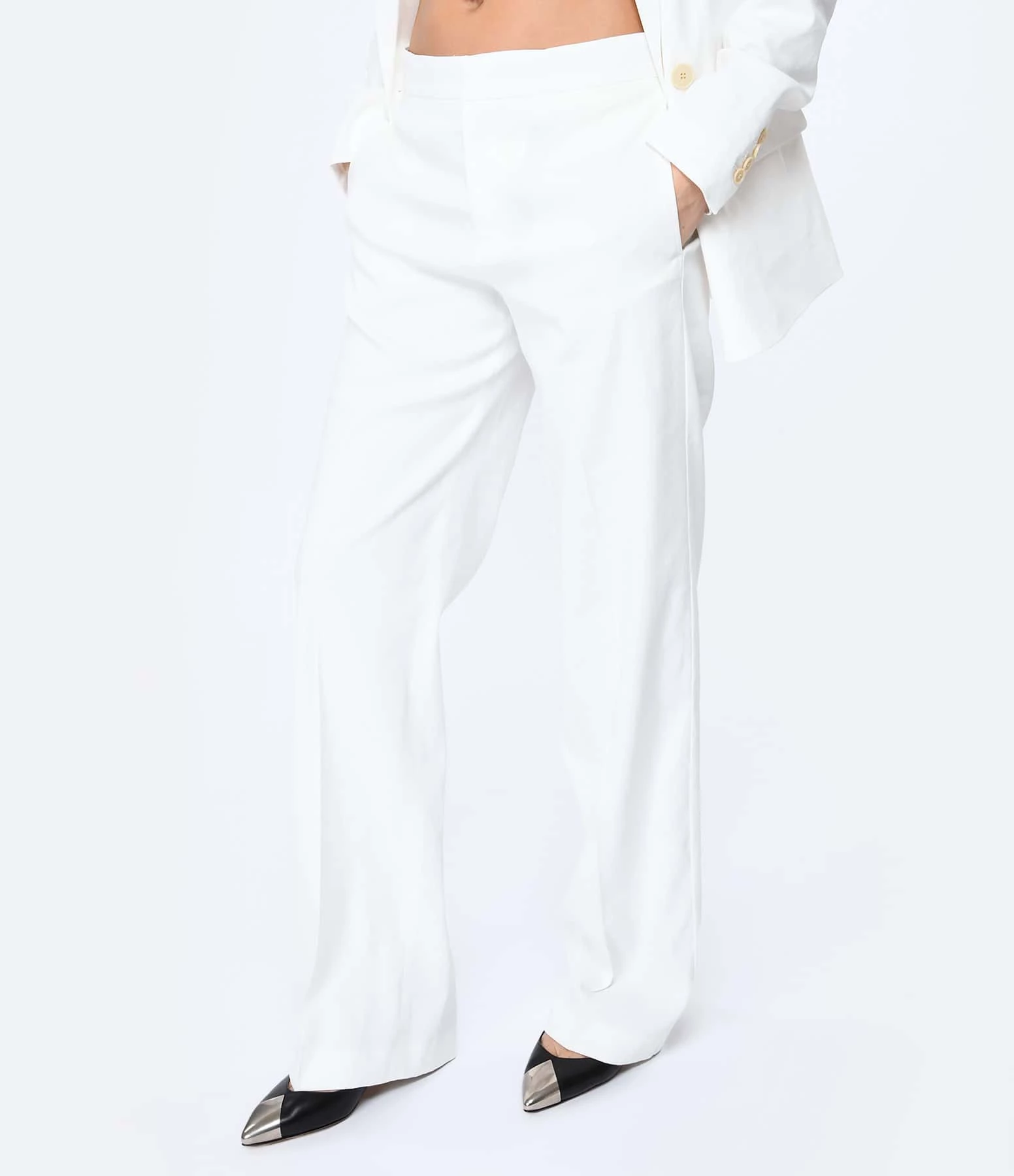 Isabel Marant Pantalon Scarly Chanvre Blanc – Image 4