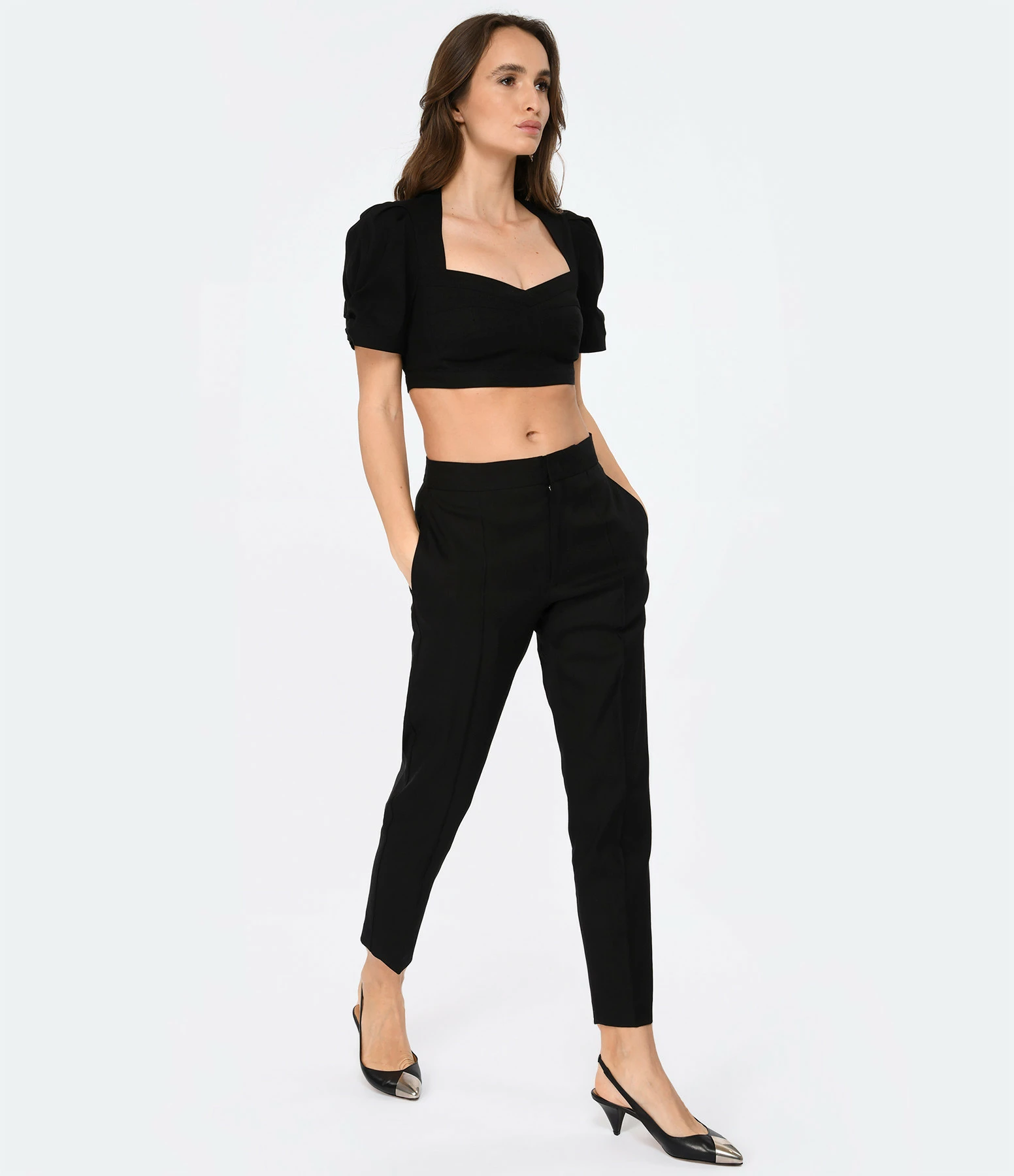 Isabel Marant Pantalon Sioliran Chanvre Noir – Image 3