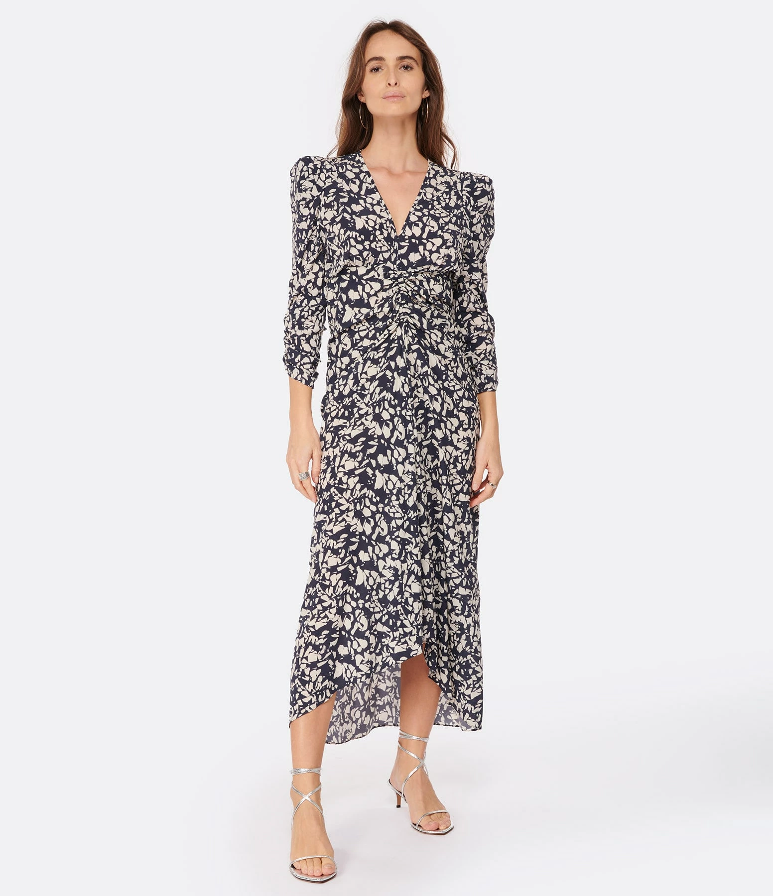 Isabel Marant Robe Mi-longue Albini Soie Noir – Image 2