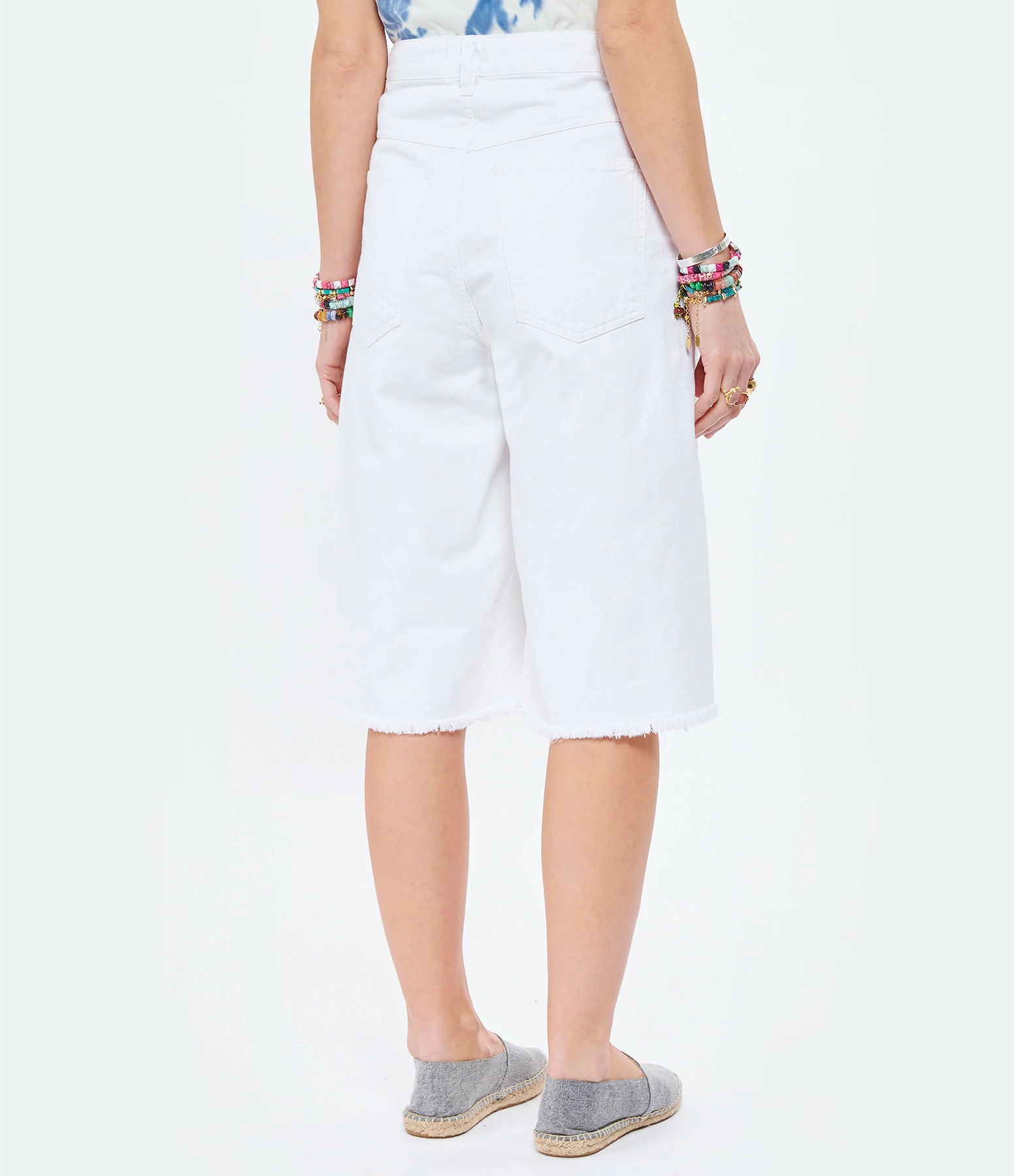 Isabel Marant Bermuda Natalina Denim Blanc – Image 5