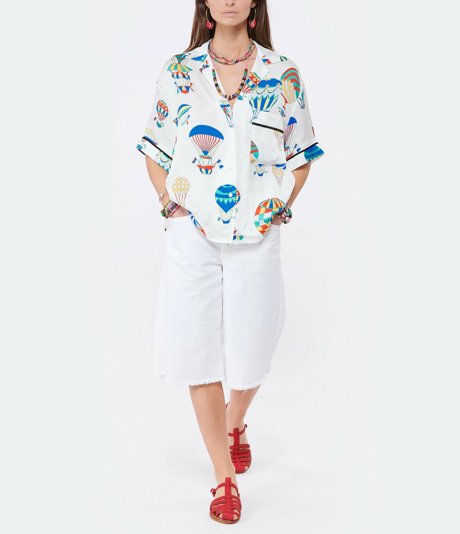 Isabel Marant Bermuda Natalina Denim Blanc – Image 9