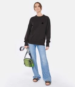 Isabel Marant Sweatshirt Homme Mike Coton Noir Délavé 10 Isabel Marant Sweatshirt Homme Mike Coton Noir Délavé -Boutique de vente ZIMMERMANN imars look20221221 349