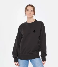 Isabel Marant Sweatshirt Homme Mike Coton Noir Délavé 9 Isabel Marant Sweatshirt Homme Mike Coton Noir Délavé -Boutique de vente ZIMMERMANN imars look20221221 355
