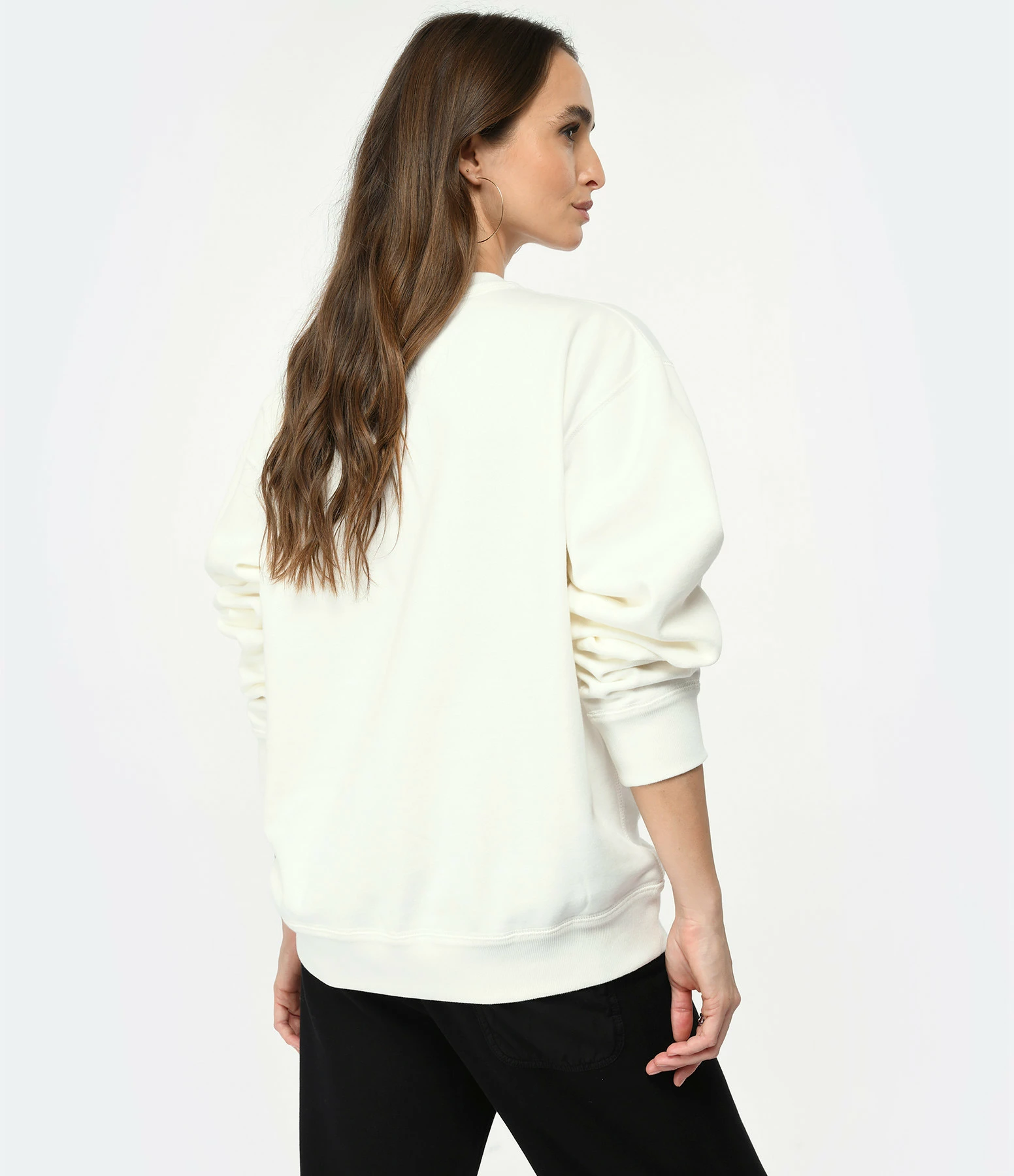 Isabel Marant Sweatshirt Homme Mikoy Coton Blanc – Image 5