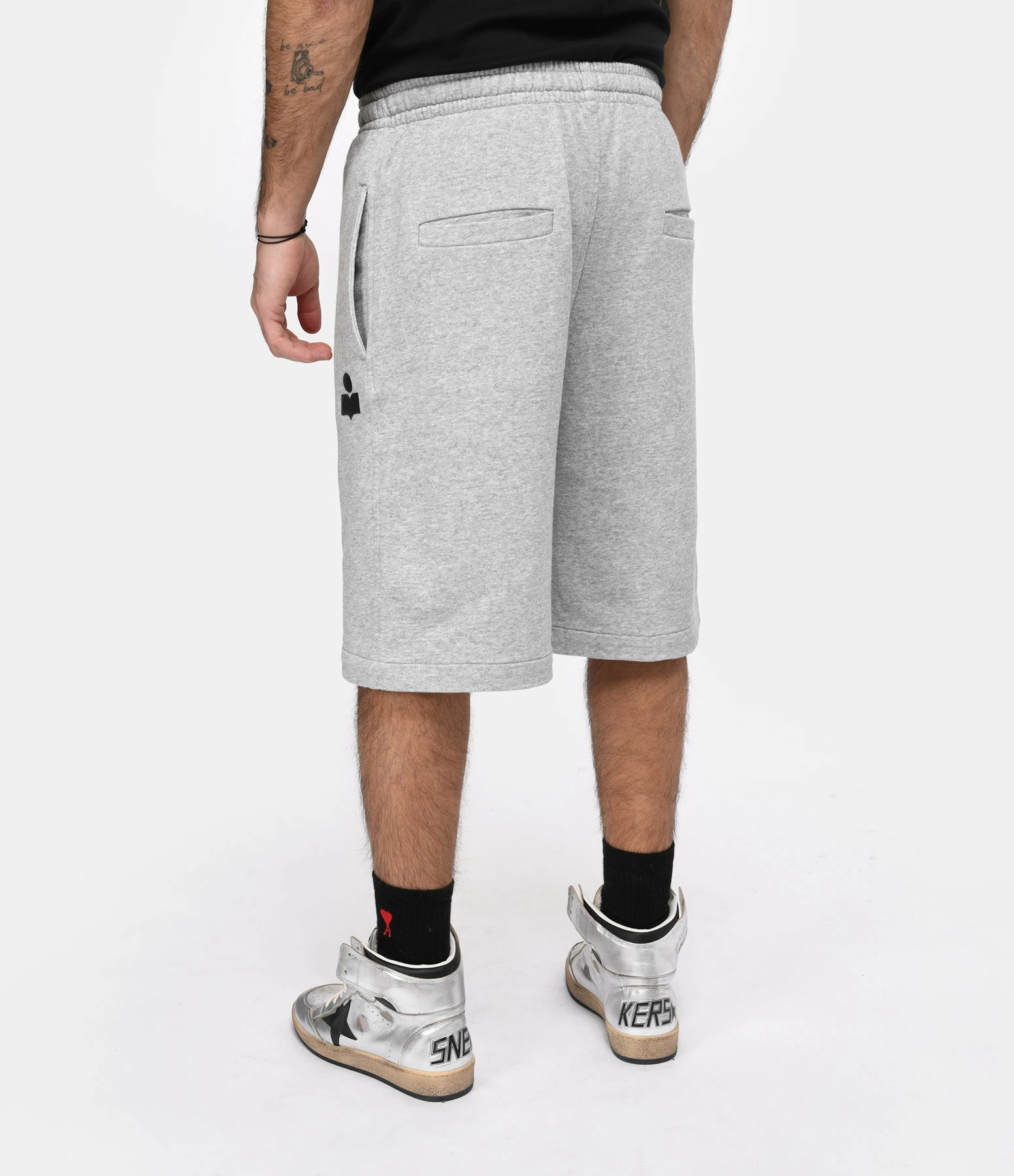 Isabel Marant Short Homme Mahelo Coton Gris Midnight – Image 5