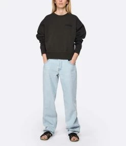 Isabel Marant Sweatshirt Shad Coton Noir Délavé 8 Isabel Marant Sweatshirt Shad Coton Noir Délavé -Boutique de vente ZIMMERMANN imars look20230215 358