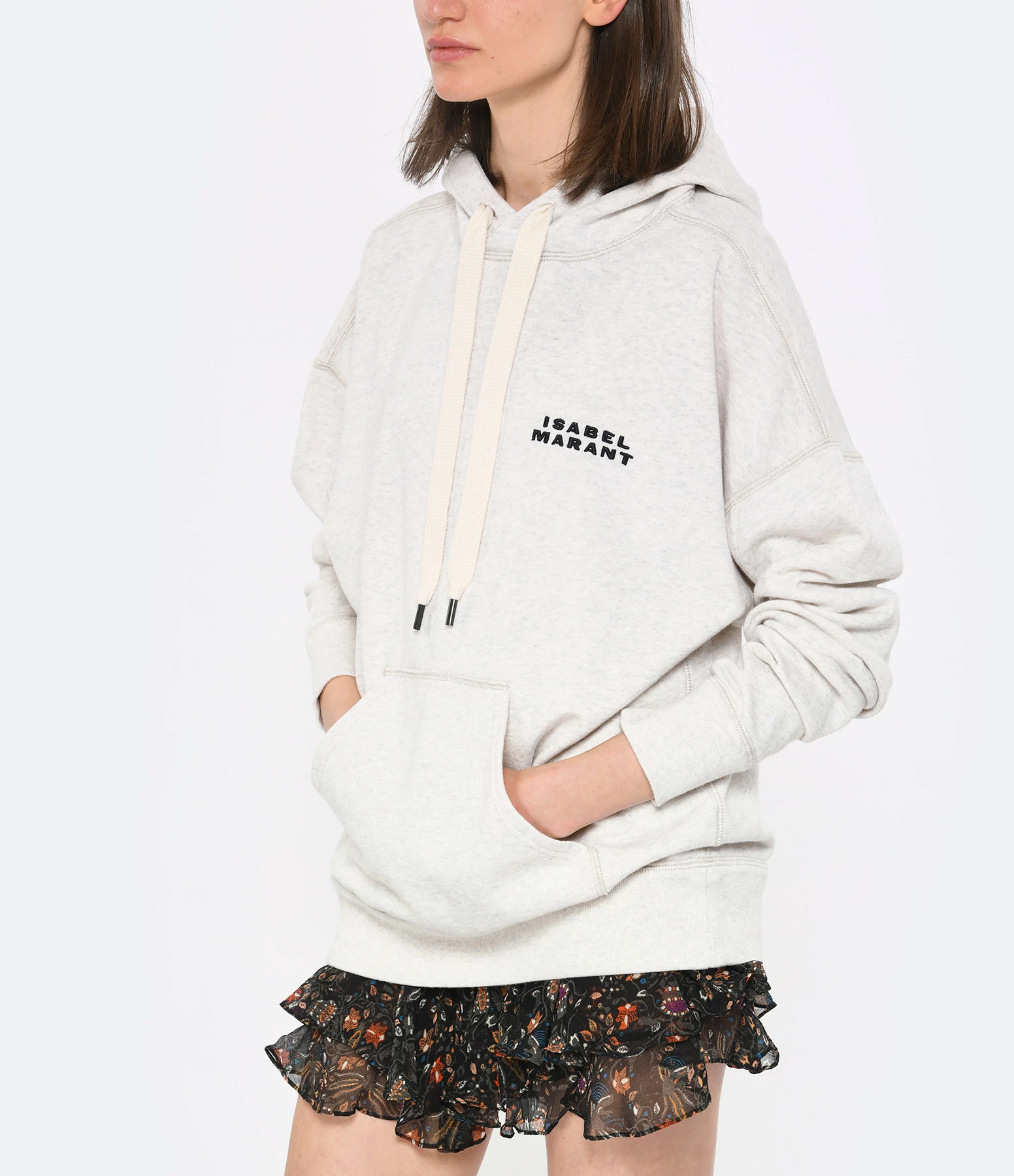 Isabel Marant Sweatshirt Hoodie Scott Coton Écru – Image 3