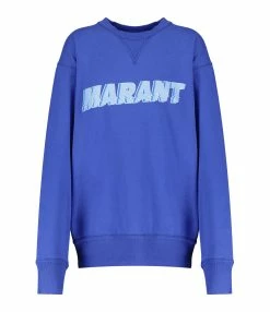 Isabel Marant Sweatshirt Homme Miky Coton Bleu Électrique
