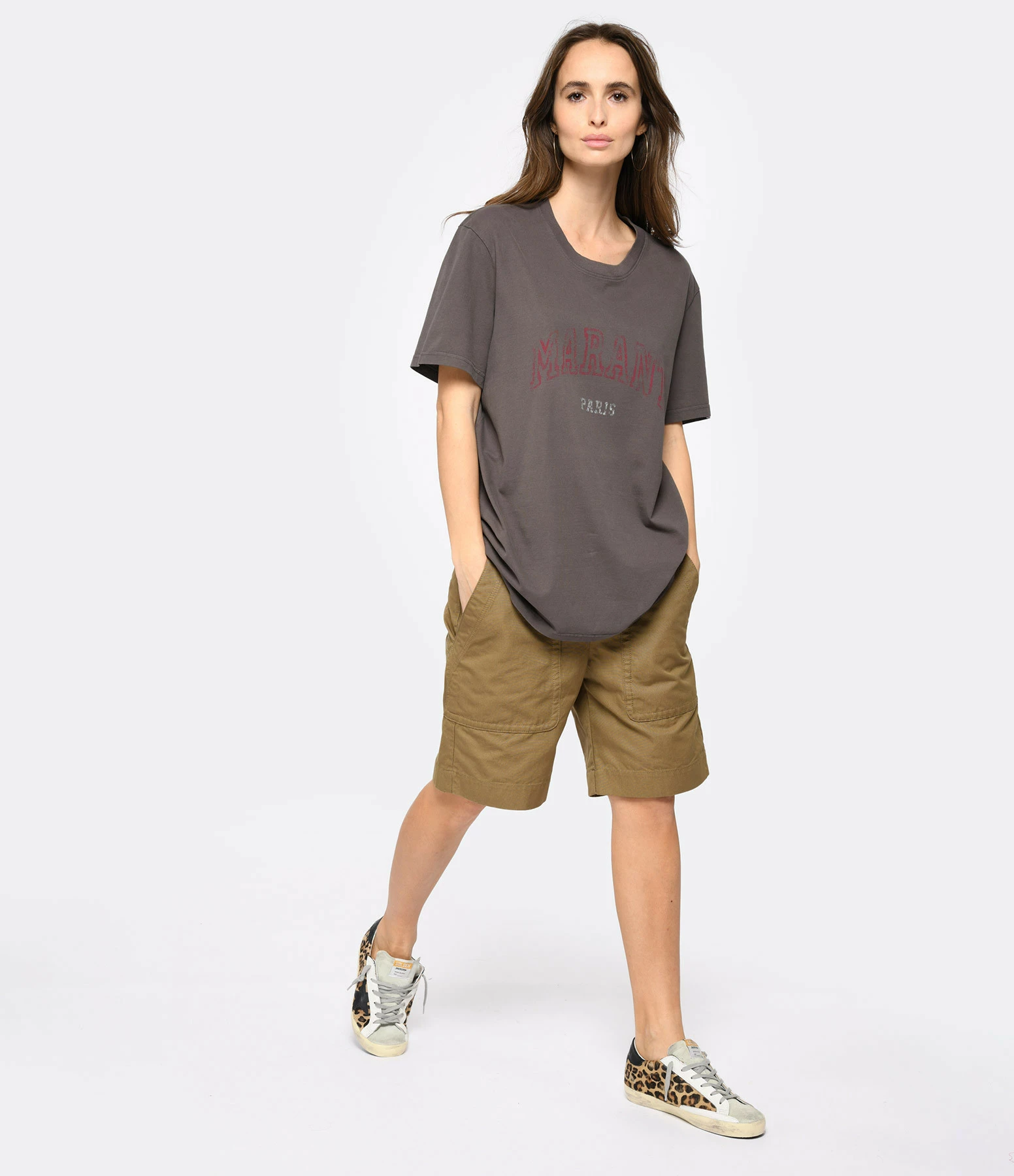 Isabel Marant Tee-shirt Homme Honore Coton Noir Délavé – Image 4