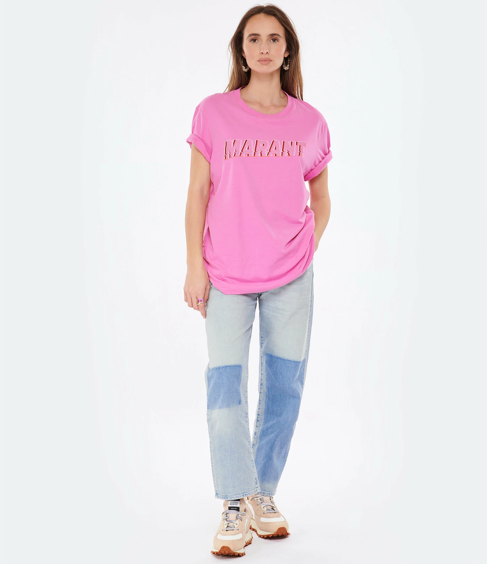 Isabel Marant Tee-shirt Homme Honore Coton Rose – Image 5