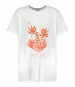 Isabel Marant Tee-shirt Homme Zafferh Coton Orange Blanc