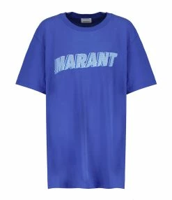 Isabel Marant Tee-shirt Homme Honore Coton Bleu Électrique