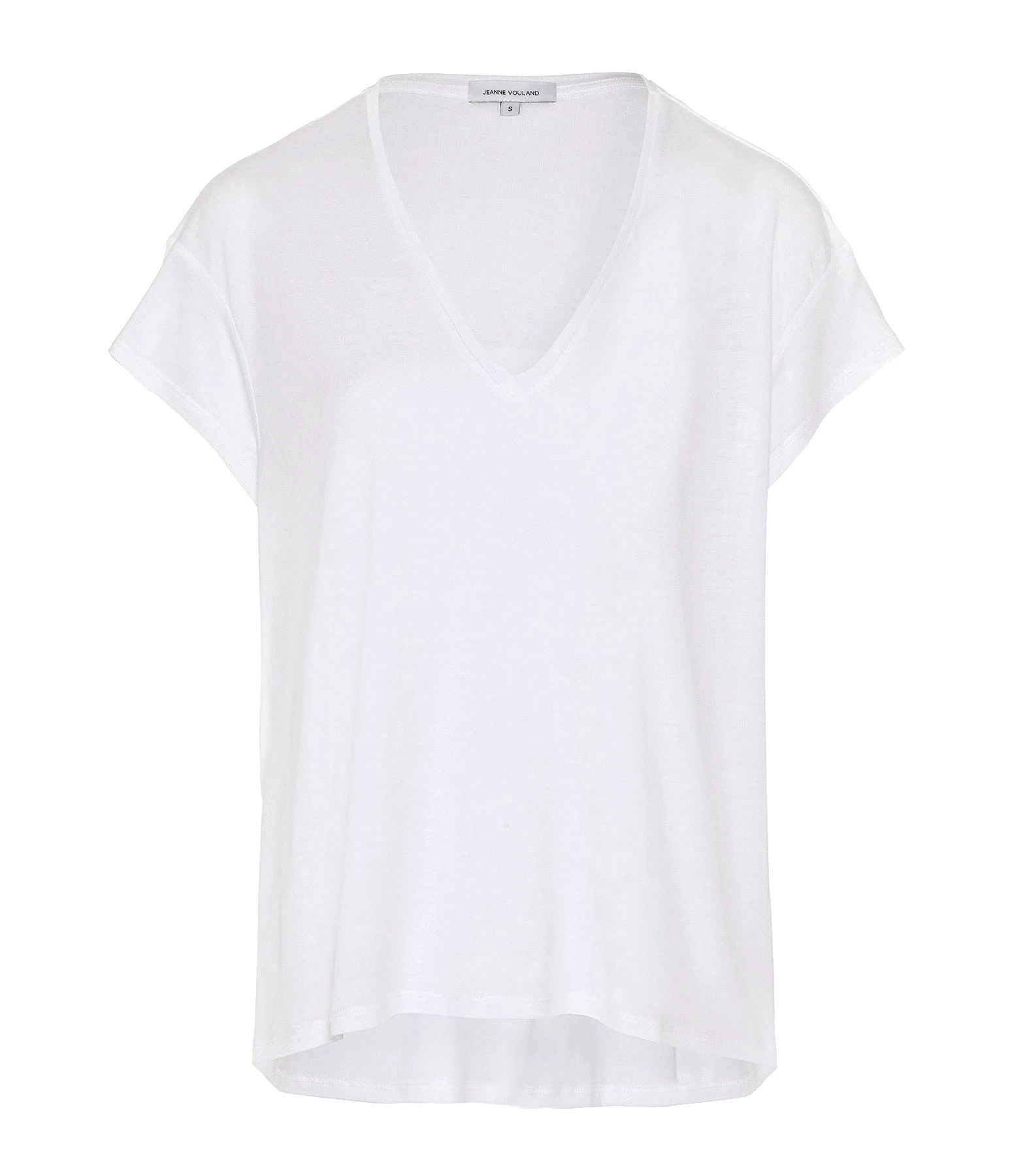 JEANNE VOULAND Tee-shirt Bacha Col V Lyocell Blanc
