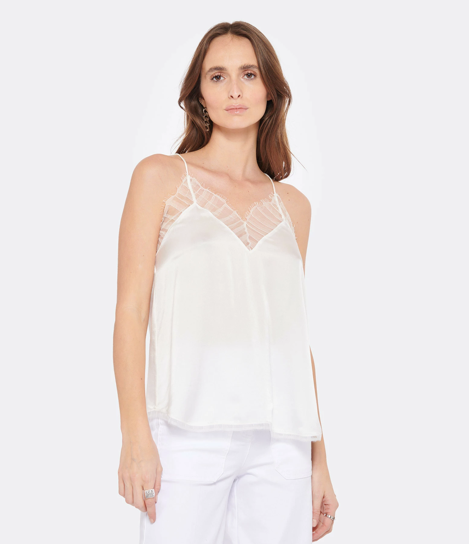 IRO Top Berwyn Soie Blanc Cassé 5 IRO Top Berwyn Soie Blanc Cassé – Image 3